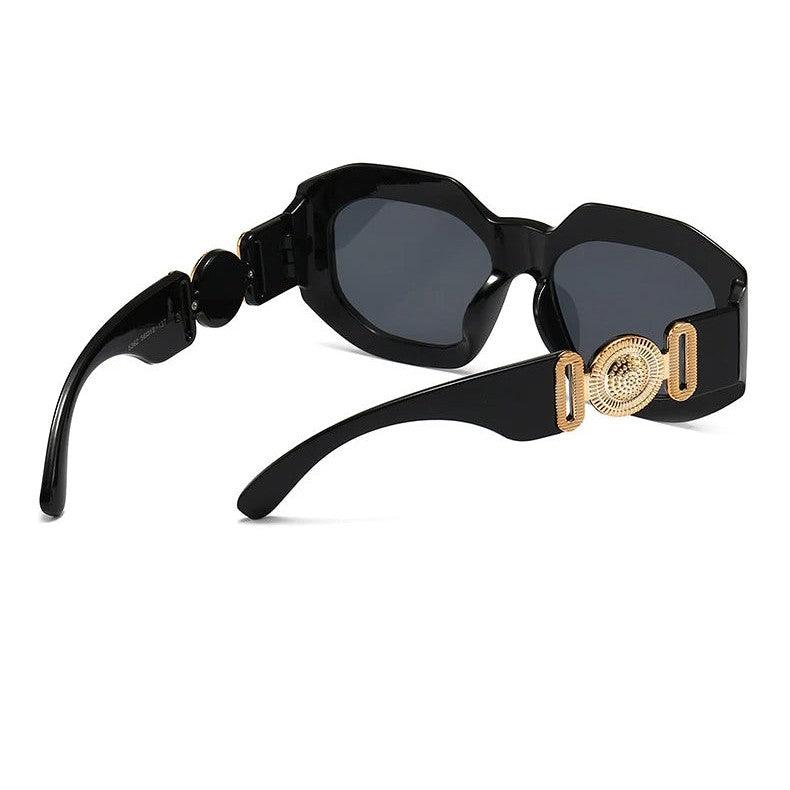 Luxe Oversized Retro Steampunk Square Shades - Punk Fashion Statement Sunglasses - Lucid Fantasy 