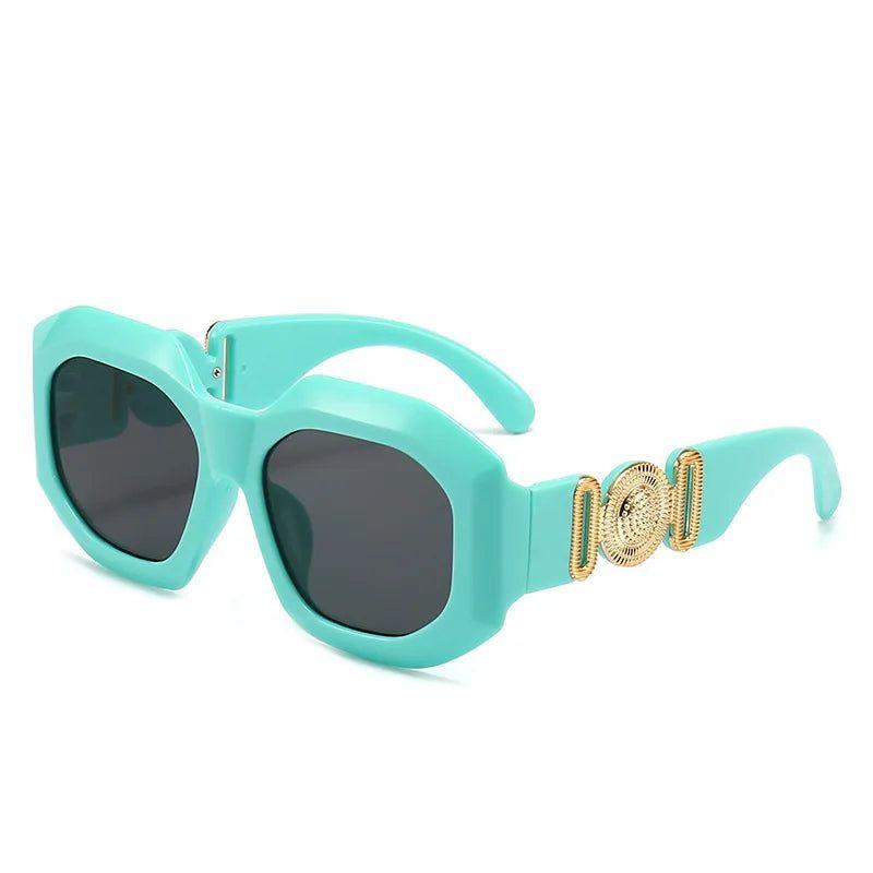 Luxe Oversized Retro Steampunk Square Shades - Punk Fashion Statement Sunglasses - Lucid Fantasy 