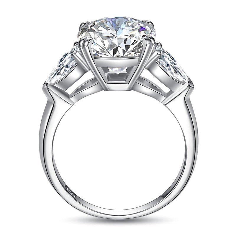 Luxurious 5 Carat Moissanite Silver Statement Ring - Lucid Fantasy 