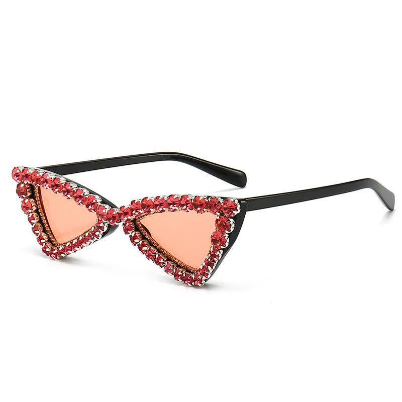 Luxury Cat Eye Sunglasses with Crystal Accents and UV400 Protection - Lucid Fantasy 