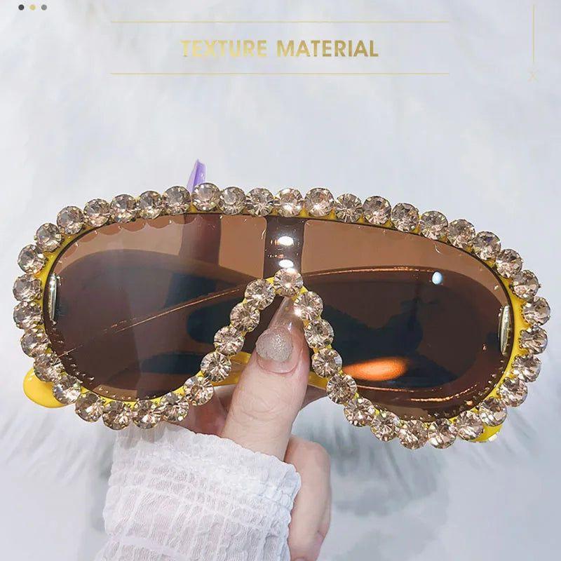 Luxury Crystal Shield UV400 Oversized Sunglasses - Lucid Fantasy 