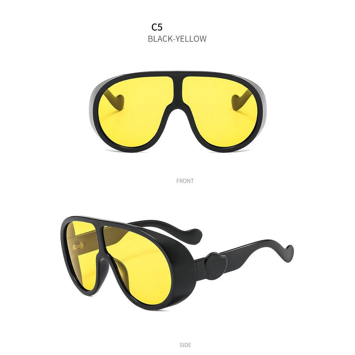 Luxury Oversized Goggle Sunglasses - One Piece Outdoor Shield Shades - Lucid Fantasy 