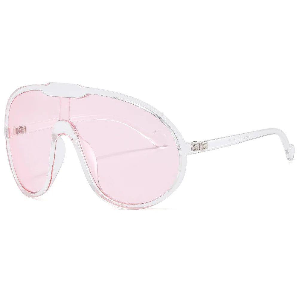 Luxury Oversized Round Goggle Sunglasses with UV400 Protection - Fashionable Big Frame Shades - Lucid Fantasy 