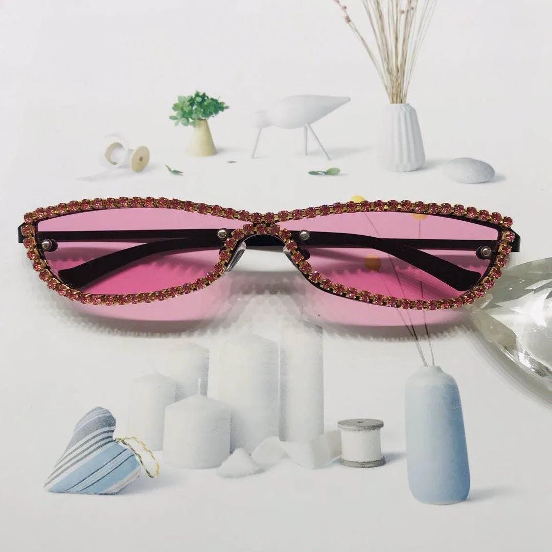 Luxury Rhinestone-Embellished Retro Sunglasses with UV400 Protection for Women - Lucid Fantasy 