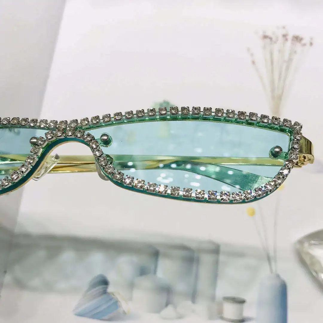 Luxury Rhinestone-Embellished Retro Sunglasses with UV400 Protection for Women - Lucid Fantasy 