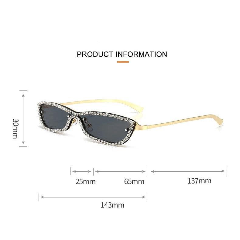 Luxury Rhinestone-Embellished Retro Sunglasses with UV400 Protection for Women - Lucid Fantasy 