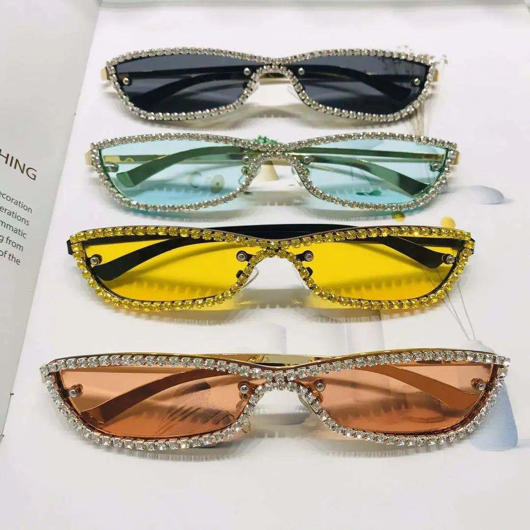 Luxury Rhinestone-Embellished Retro Sunglasses with UV400 Protection for Women - Lucid Fantasy 