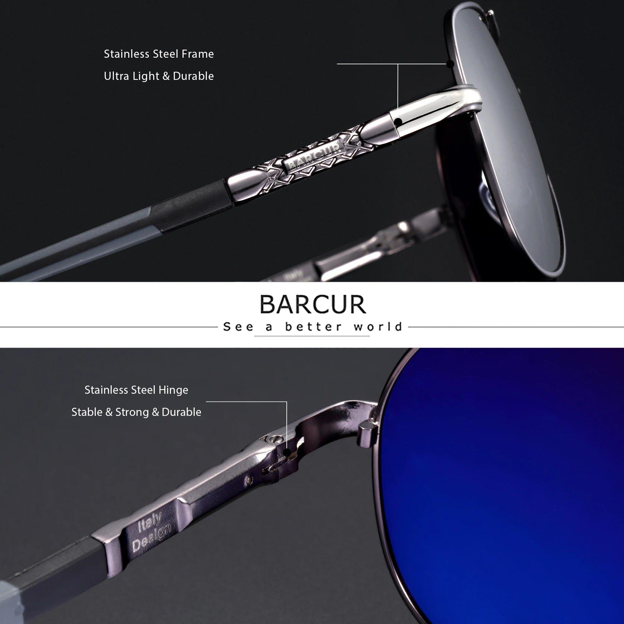 Men's Barcur Polarized Gradient Sunglasses - Classic Eyewear with UV Protection - Lucid Fantasy 