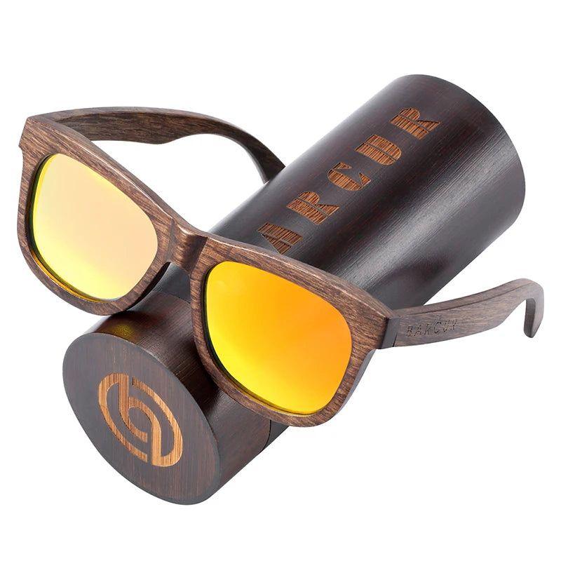 Men's Eco-Friendly Wooden Polarized Sunglasses by Barcur - Stylish Fashion Shades - Lucid Fantasy 