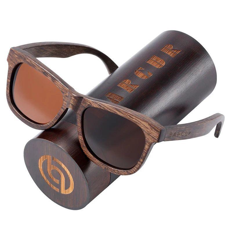 Men's Eco-Friendly Wooden Polarized Sunglasses by Barcur - Stylish Fashion Shades - Lucid Fantasy 