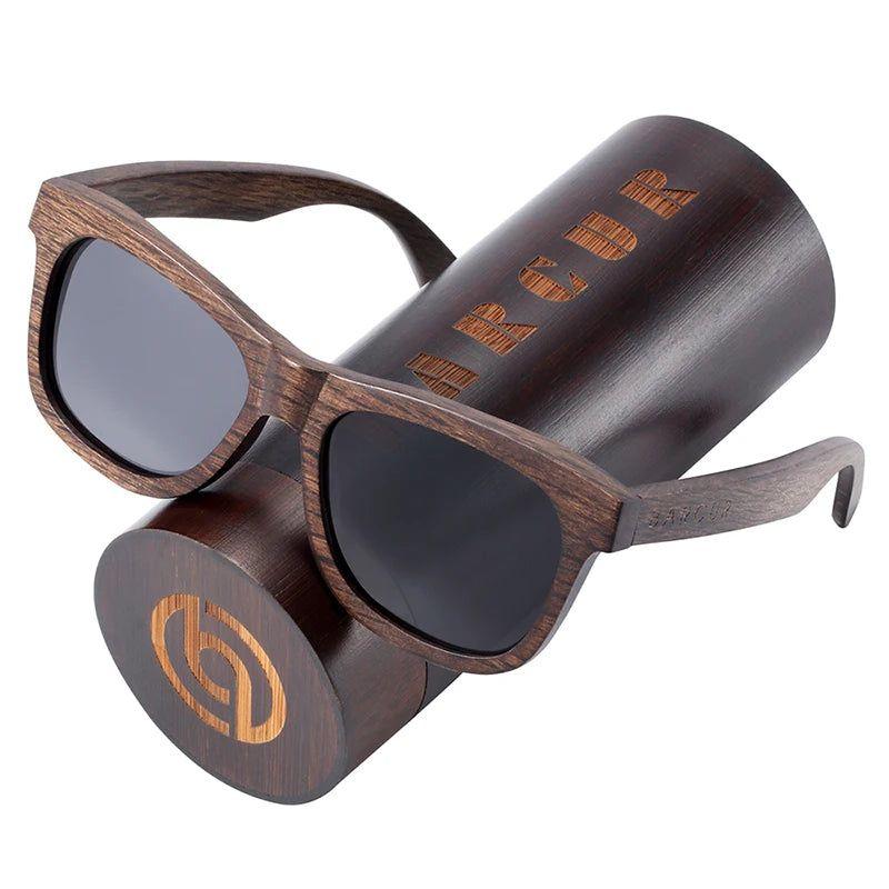 Men's Eco-Friendly Wooden Polarized Sunglasses by Barcur - Stylish Fashion Shades - Lucid Fantasy 