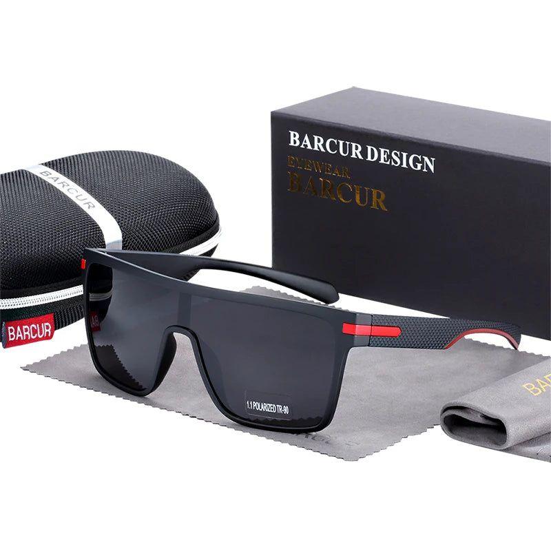 Men's Fashion Oversized Polarized Sunglasses with Square Lenses and UV400 Protection - Lucid Fantasy 