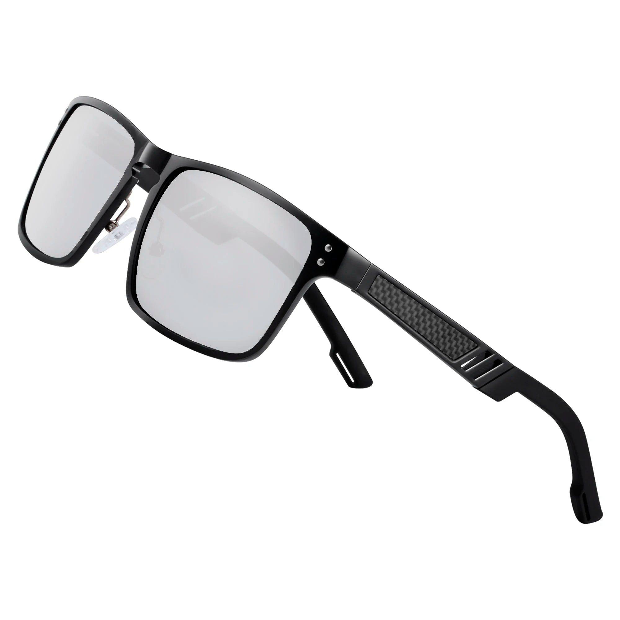 Men's Polarized Square Lens Sunglasses - Barcur Aluminum Magnesium Sport Eyewear - Lucid Fantasy 