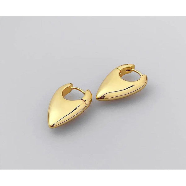 Modern Design Round Cone Stud Geometric Earrings Gold Color Fashion Jewelry-Lucid Fantasy