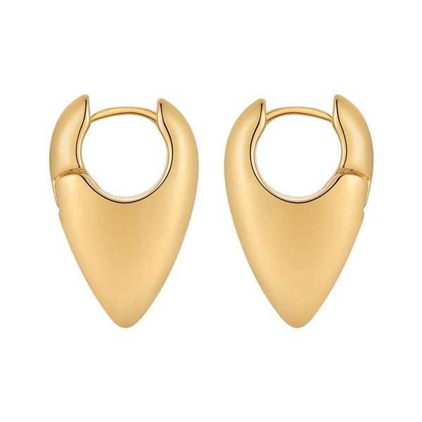 Modern Design Round Cone Stud Geometric Earrings Gold Color Fashion Jewelry-Lucid Fantasy