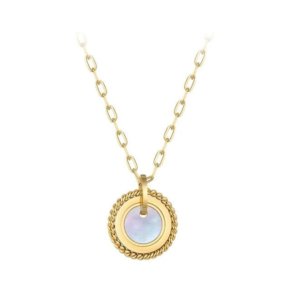 Modern Design Stainless Steel Necklace Gold Color Shell Pendant Necklaces Fashion Jewelry-Lucid Fantasy