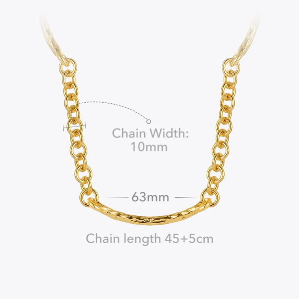 Modern Design Tree Trunk Chain Necklace Gold Color Choker Fashion Jewelry-Lucid Fantasy