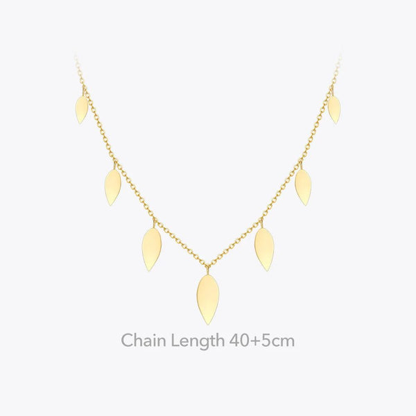 Modern Design Vintage Leaf Necklace Plant Necklaces Gold Color Fashion Jewelry Stainless Steel Collar-Lucid Fantasy