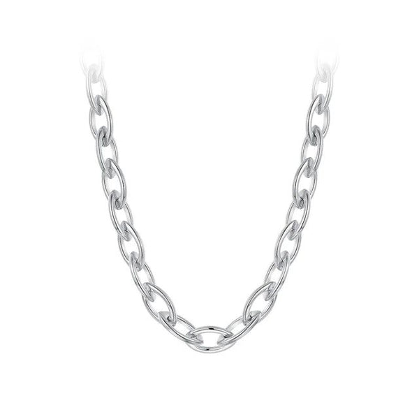 Modern Design Vintage Oval Chain Necklace Gold Color Choker Stainless Steel Fashion Jewelry-Lucid Fantasy