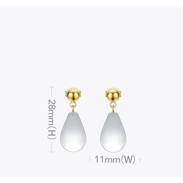 Modern Design Water Droplets Shape Crystal Drop Earrings Cute Geometric Dangle Fashion Jewelry-Lucid Fantasy