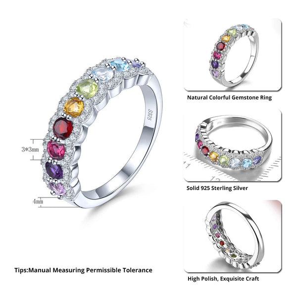 Natural Colorful Gemstones Tanzanite Sterling Silver Ring 1.4 Carats Round Cut Fine Jewelry-Lucid Fantasy