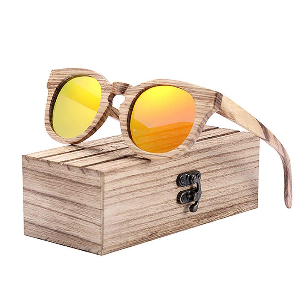 Natural Zebra Wood Polarized Sunglasses for Men with Superior UV Protection - Lucid Fantasy 