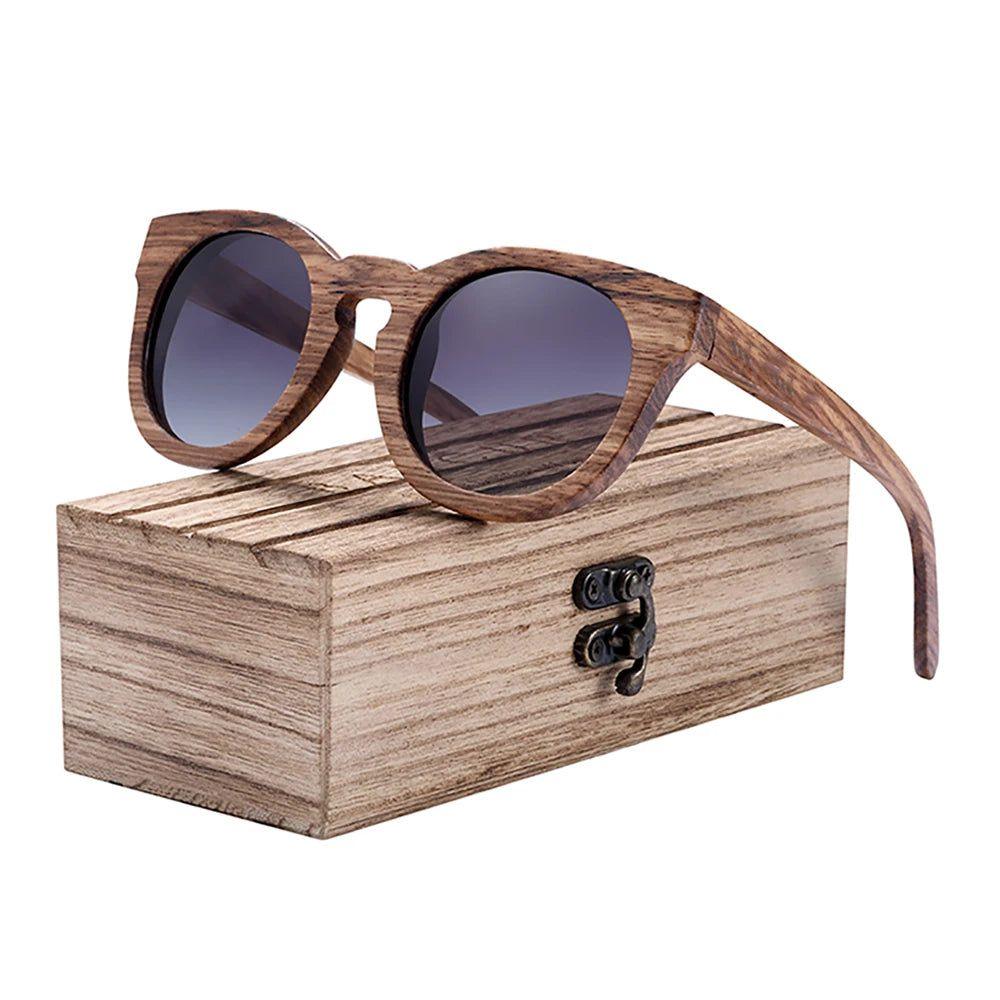 Natural Zebra Wood Polarized Sunglasses for Men with Superior UV Protection - Lucid Fantasy 