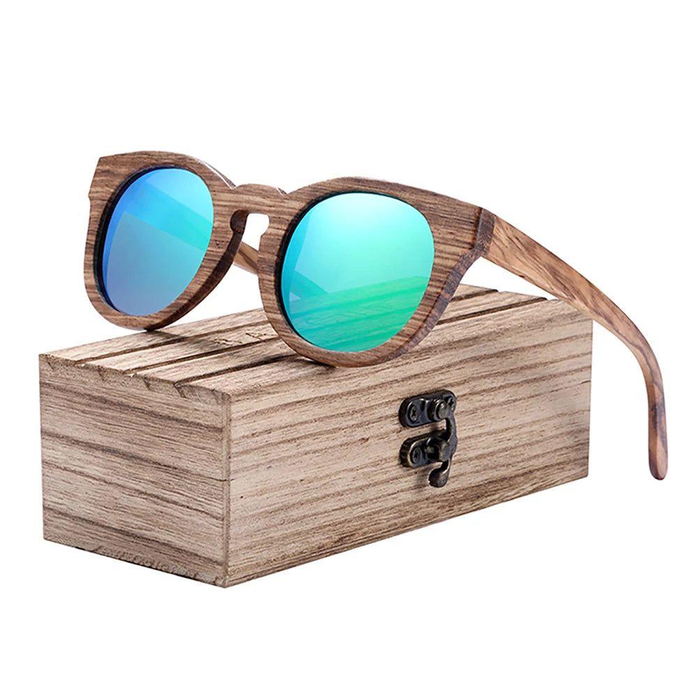 Natural Zebra Wood Polarized Sunglasses for Men with Superior UV Protection - Lucid Fantasy 