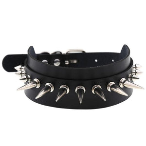 Neo Gothic Emo Punk Design Multi Spike Choker Necklace