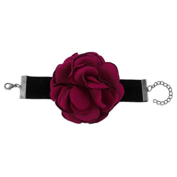 Neo Gothic Floral Pendant Choker Necklace Bracelet Body Jewelry