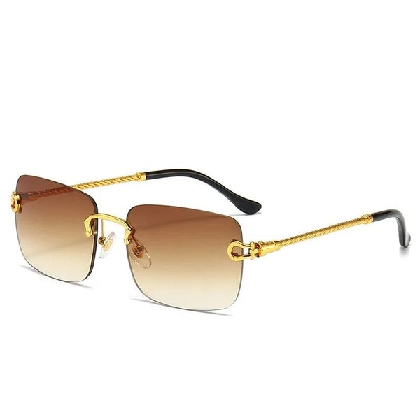 New Fashion Rimless Sunglasses Gradient Ocean Film Shades UV400-Lucid Fantasy