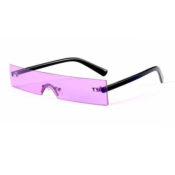 New Small Rectangle Sunglasses Rimless Fashion Shades UV400-Lucid Fantasy
