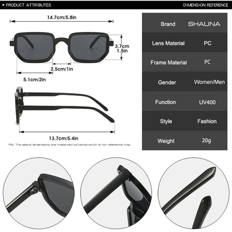 New Square Gradient Lens Sunglasses UV400 Stylish Fashion Shades-Lucid Fantasy