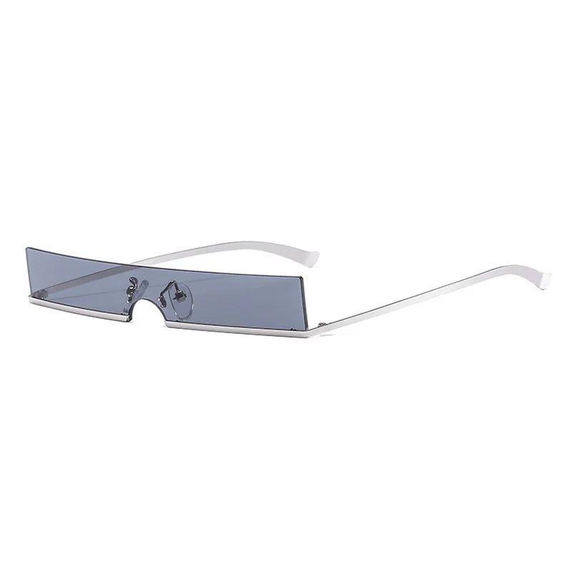 New Style Half Frame Small Rectangle Sunglasses Original Design One Piece Shades-Lucid Fantasy