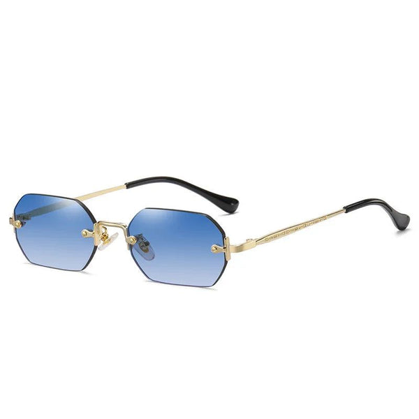 New Stylish Gothic Rimless Sunglasses Retro Punk Gradient Shades UV400-Lucid Fantasy