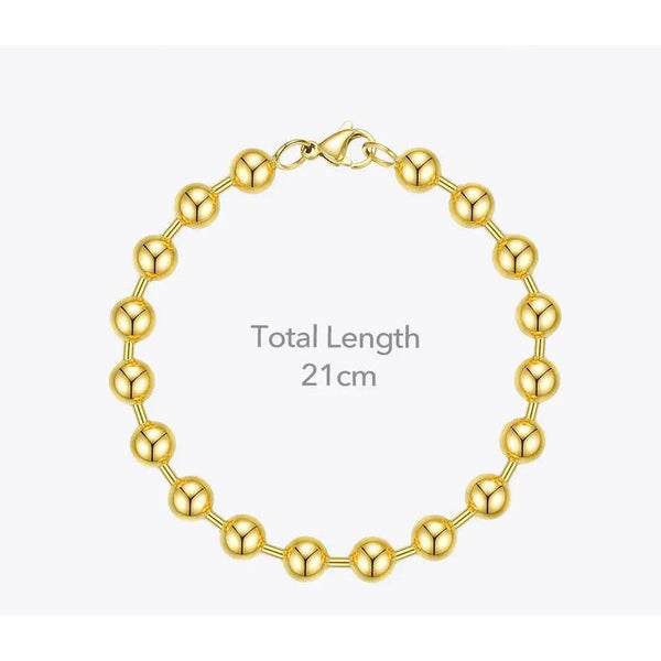 Original Design Bead Chain Bracelets Stainless Steel Gold Color Fashion Jewelry-Lucid Fantasy