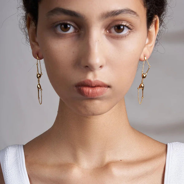 Original Design Bra Drop 18K Gold Plated Sexy Dangling Earring Fashion Jewelry-Lucid Fantasy