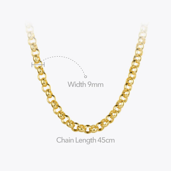 Original Design Bunch Circle Chain Choker Necklace Stainless Steel Gold Color Fashion Jewelry-Lucid Fantasy