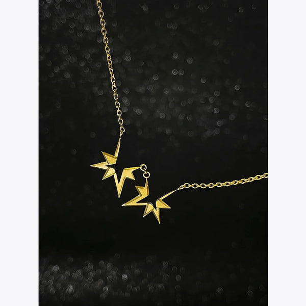 Original Design Celestial Star Necklace Gold Color Stainless Steel Fashion Jewelry-Lucid Fantasy
