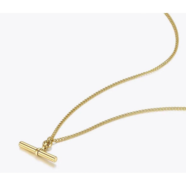 Original Design Cute Bar Choker Necklace Gold Color Stick Necklaces Stainless Steel Fashion Jewelry Collar-Lucid Fantasy