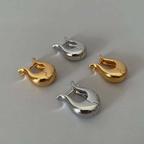 Original Design Flower Basket Stud Earrings Gold Color Fashion Jewelry-Lucid Fantasy