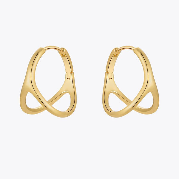 Original Design Geometric Earrings Gold Color New Style Hoop Fashion Jewelry-Lucid Fantasy