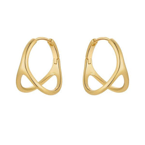 Original Design Geometric Earrings Gold Color New Style Hoop Fashion Jewelry-Lucid Fantasy
