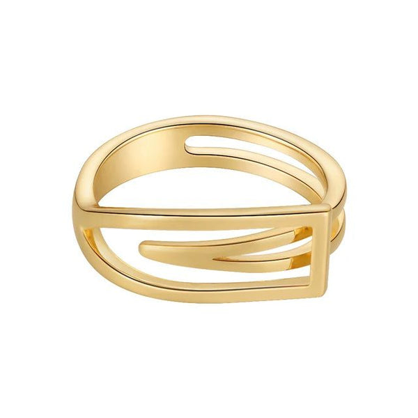 Original Design Geometric Gold Color Ring Fashion Jewelry-Lucid Fantasy