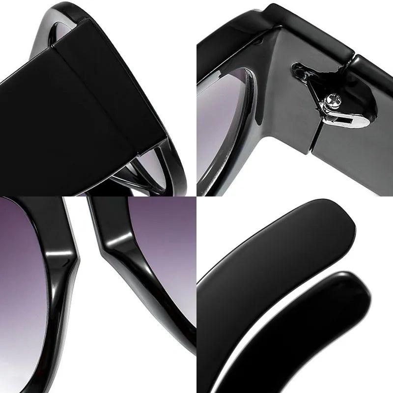 Oversized Gradient Round Lens Sunglasses with UV400 Protection - Lucid Fantasy 