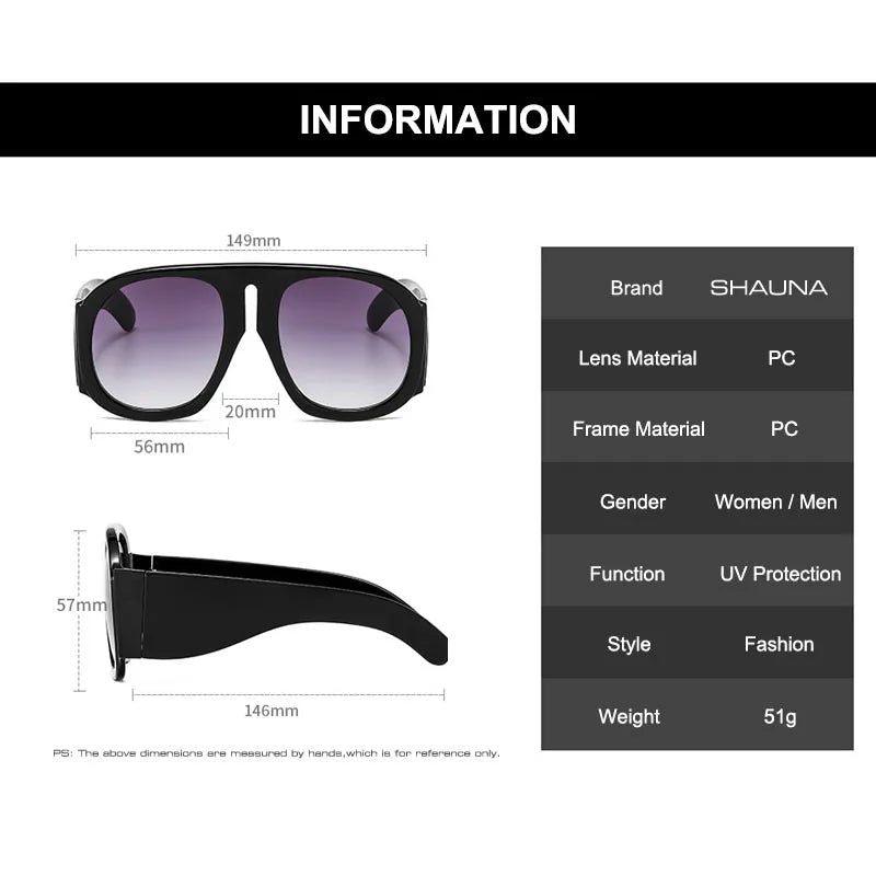 Oversized Gradient Round Lens Sunglasses with UV400 Protection - Lucid Fantasy 