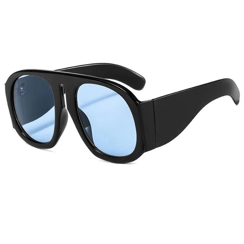 Oversized Gradient Round Lens Sunglasses with UV400 Protection - Lucid Fantasy 