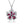 LUCID FANTASY Pure 925 Sterling Silver Natural Rhodolite Flower Pendant 1.7ct Gems Pendant Fine Jewelry