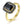 Natural Black Spinel Sterling Silver Yellow Gold Plated 2.6 Carats Classic Design Luxury Style Jewelry