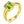 Natural Peridot Sterling Silver Yellow Gold Plated Ring 2.5 Carats Classic Style Fine Jewelry